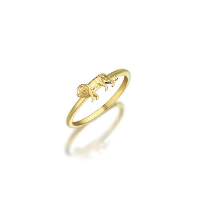 Altın Minimal Aslan Yüzük - 2