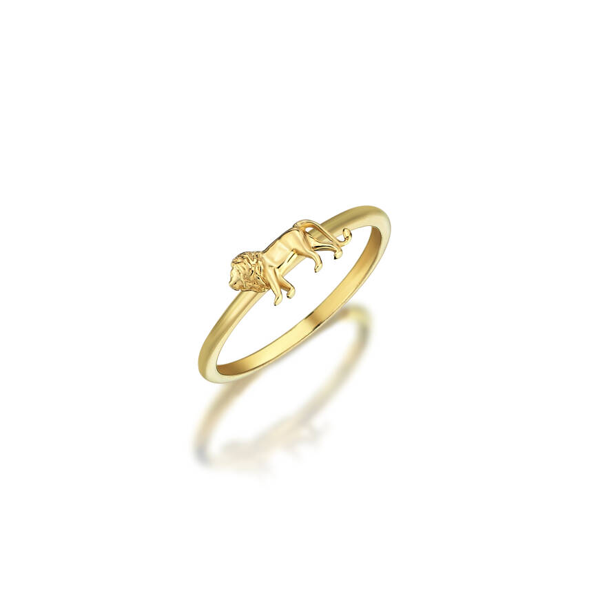 Altın Minimal Aslan Yüzük - Semih Haşhaş Kuyumculuk (1)