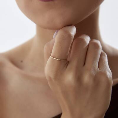 Altın Minimal Burma Yüzük - 1