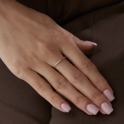 Altın Minimal Burma Yüzük - 3