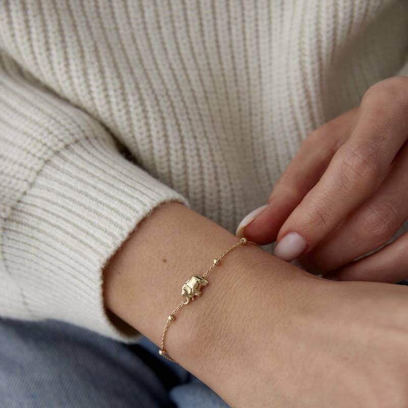 Altın Minimal Fil Altın Bileklik - Semih Haşhaş Kuyumculuk (1)