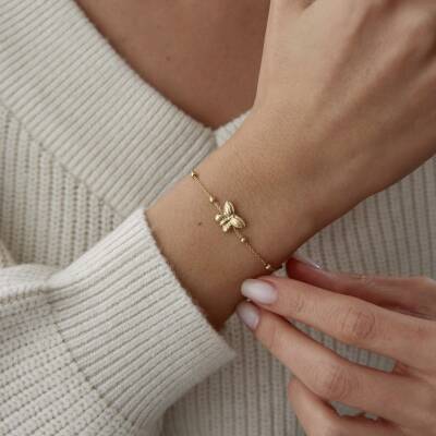 Altın Minimal Yusufçuk Bileklik - 1