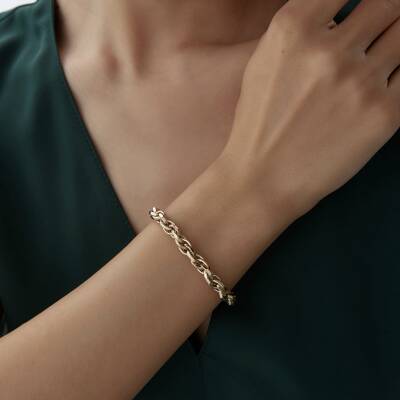 Altın Örgü Hallow Bileklik - 1