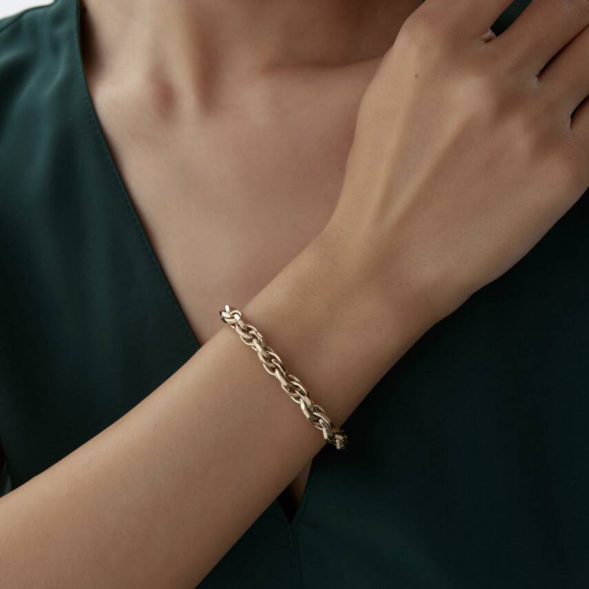 Altın Örgü Hallow Bileklik - Semih Haşhaş Kuyumculuk