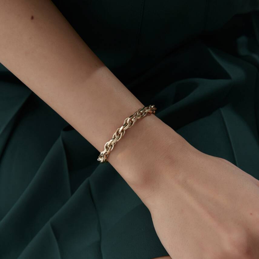 Altın Örgü Hallow Bileklik - Semih Haşhaş Kuyumculuk (1)