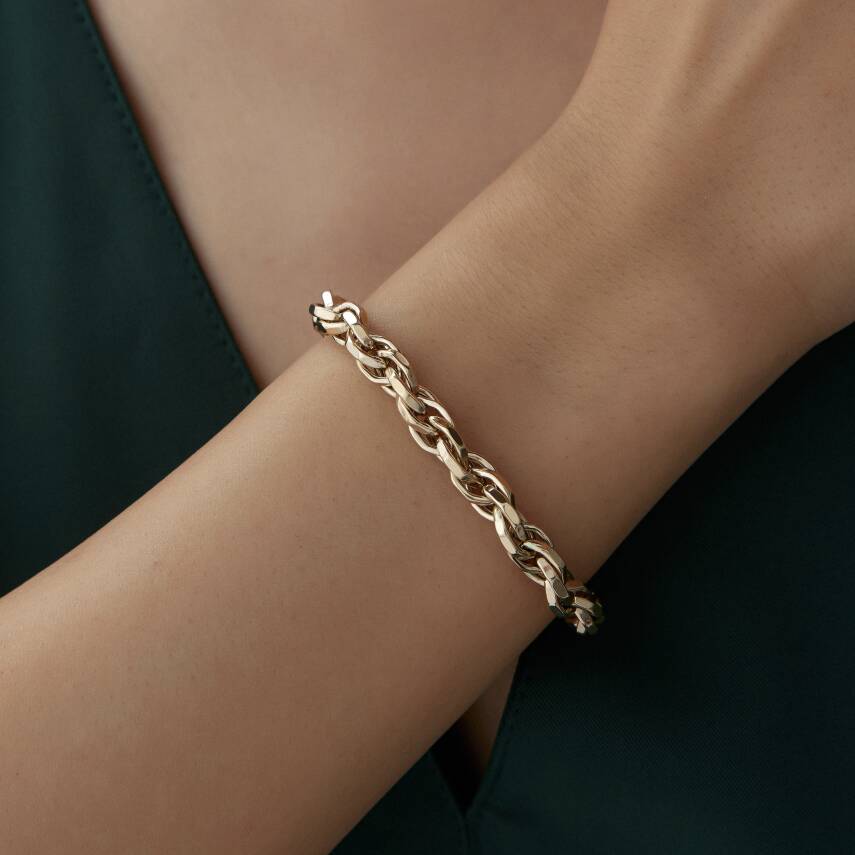 Altın Örgü Hallow Bileklik - 3