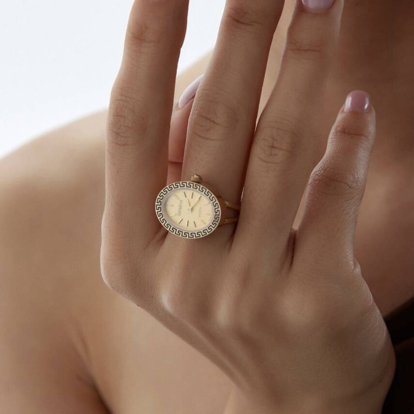 Altın Oval Saat Yüzük - 2