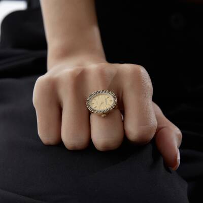 Altın Oval Saat Yüzük - 4