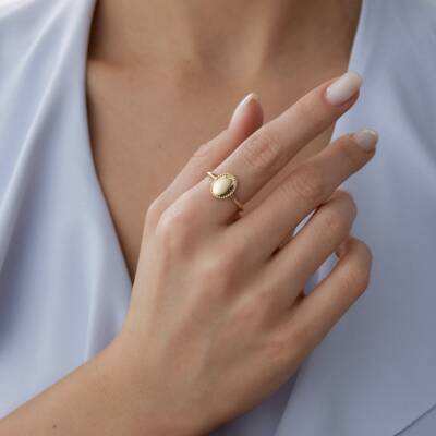 Altın Oval Yüzük - 2