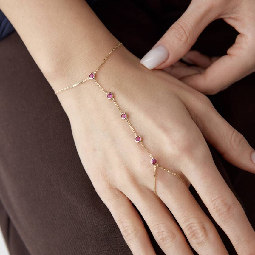 Altın Pembe Taşlı Şahmeran - Semih Haşhaş Kuyumculuk (1)