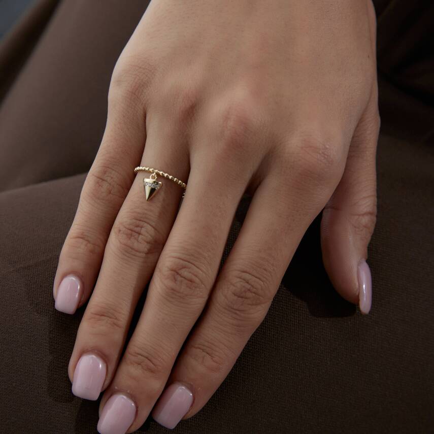 Altın Piramit Ring Sallantılı Yüzük - Semih Haşhaş Kuyumculuk (1)