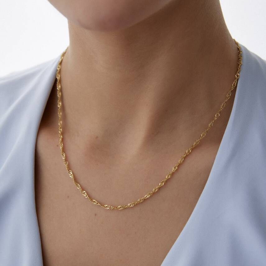 Altın Singapur Zincir - 1