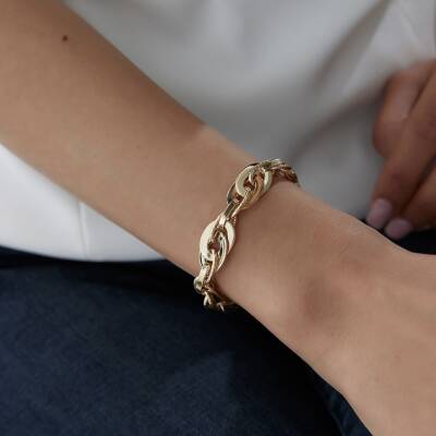 Altın Tasarım Halka Bileklik - 2