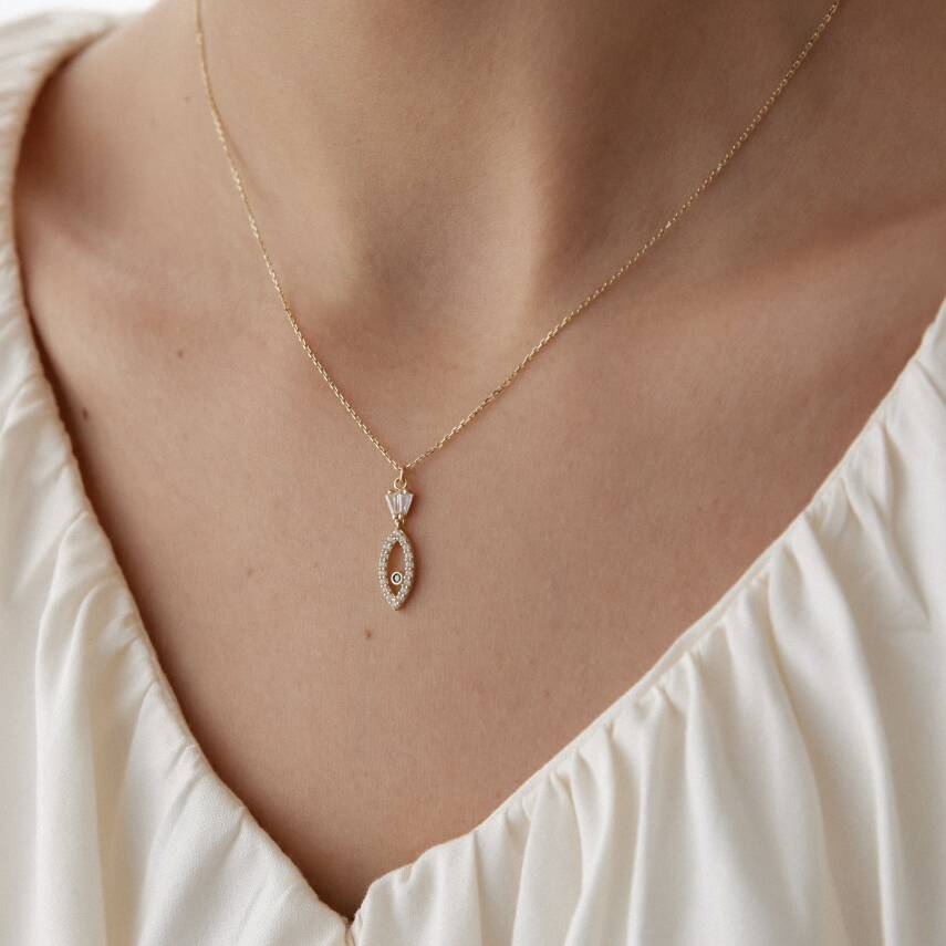 Altın Taşlı Balık Kolye - Semih Haşhaş Kuyumculuk (1)