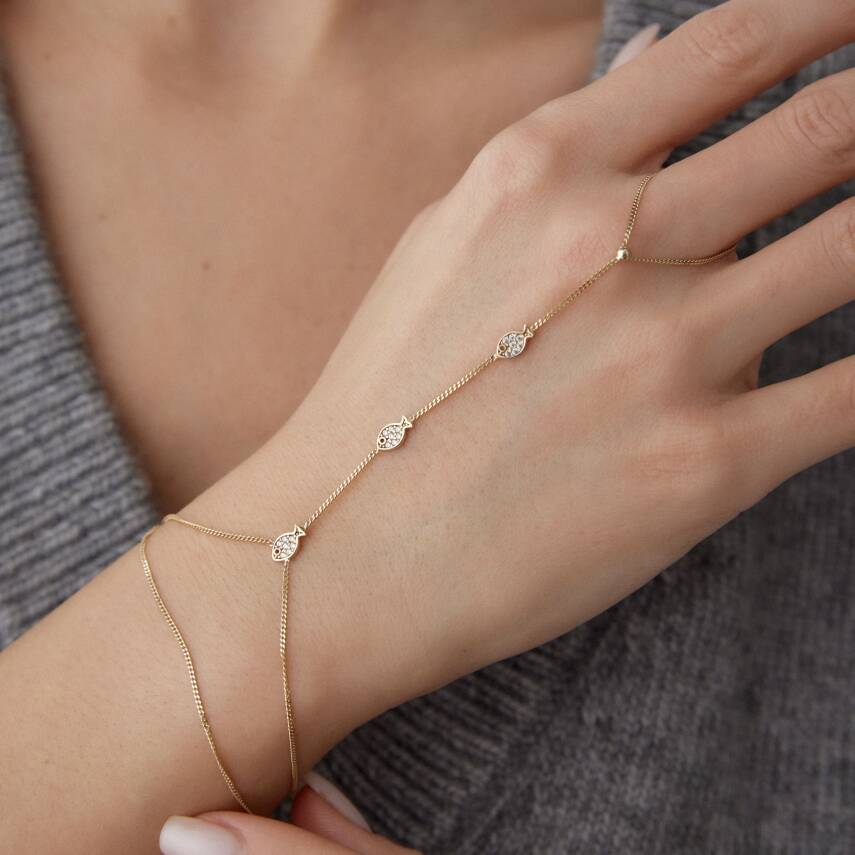 Altın Taşlı Balık Şahmeran - Semih Haşhaş Kuyumculuk