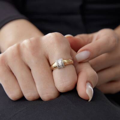 Altın Taşlı Boğum Yüzük 