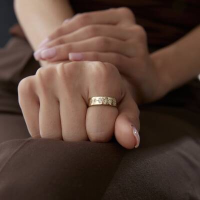 Altın Taşlı Kutup Yıldızı Yüzük - 3