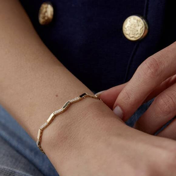 Altın Taşlı Zikzak Bileklik - Semih Haşhaş Kuyumculuk (1)