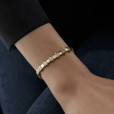 Altın Taşlı Üçgen Bileklik - 3