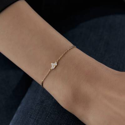 Altın Taşlı Lotus Bileklik - 2