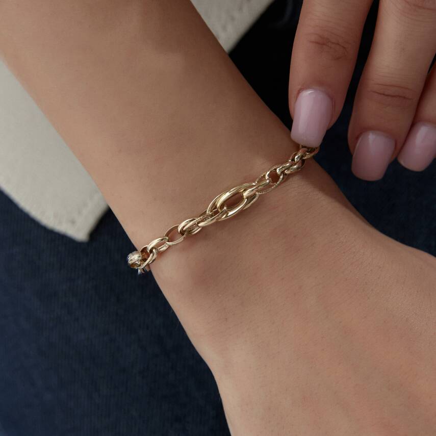 Altın Taşsız Haloow Bileklik - 2