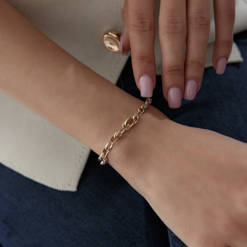 Altın Taşsız Haloow Bileklik - 3