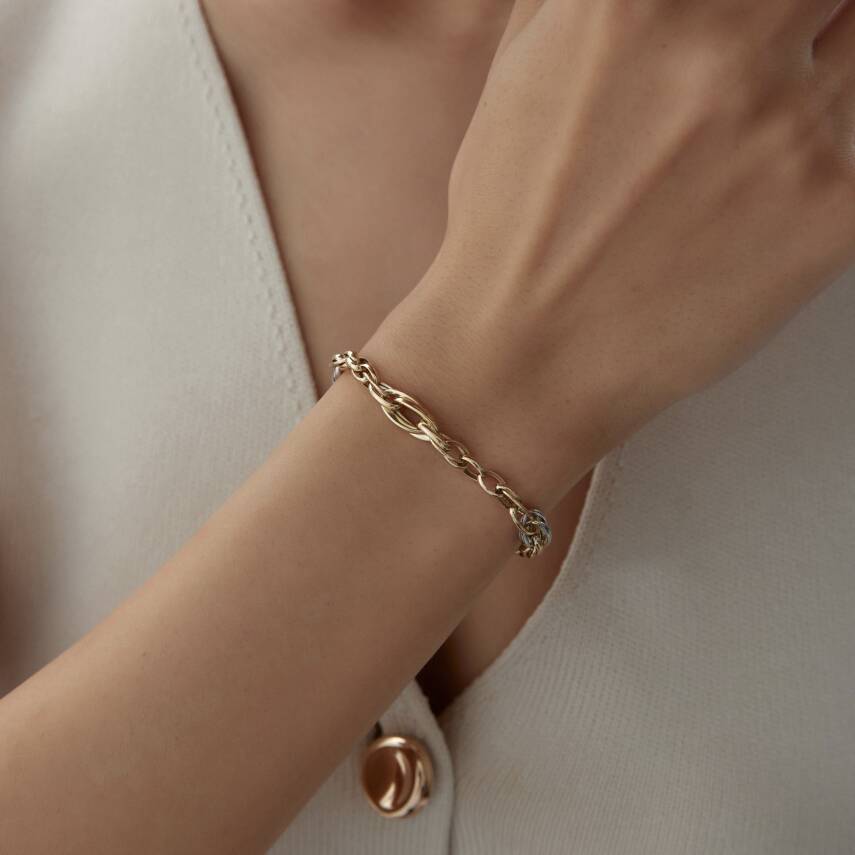 Altın Taşsız Haloow Bileklik - 1