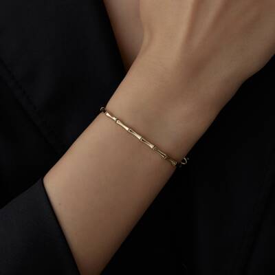 Altın Taşsız Kemik Bileklik - 1