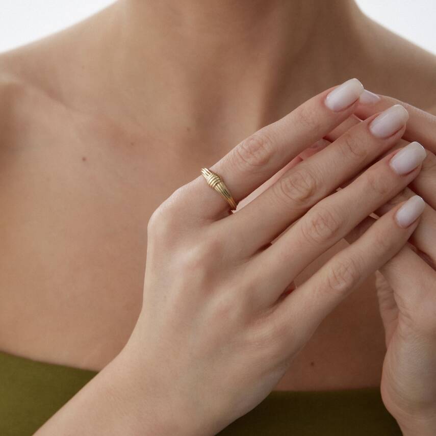 Altın Taşsız Minimal Boğum Yüzük - Semih Haşhaş Kuyumculuk