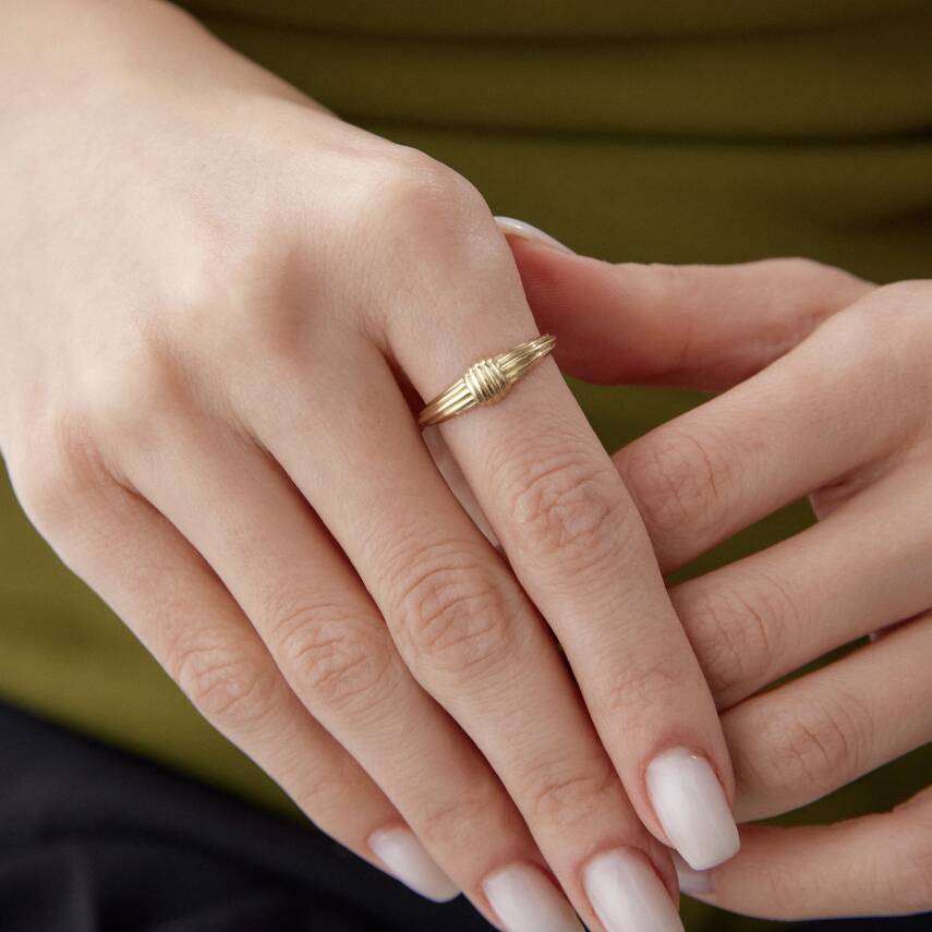 Altın Taşsız Minimal Boğum Yüzük - Semih Haşhaş Kuyumculuk (1)