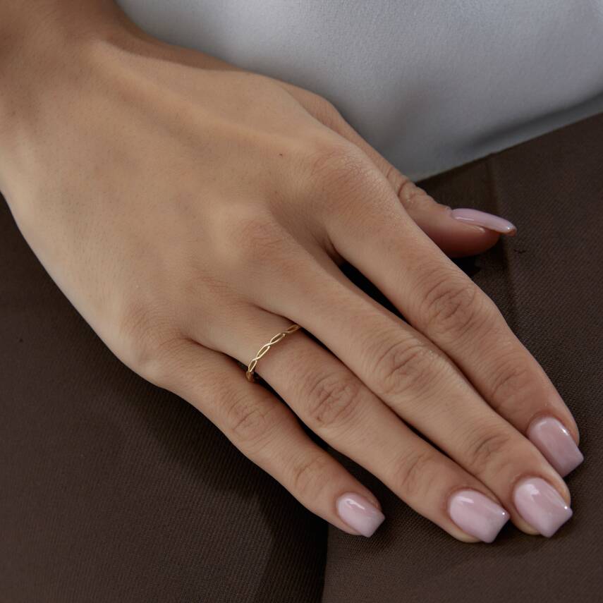 Altın Taşsız Örgü Yüzük - Semih Haşhaş Kuyumculuk (1)