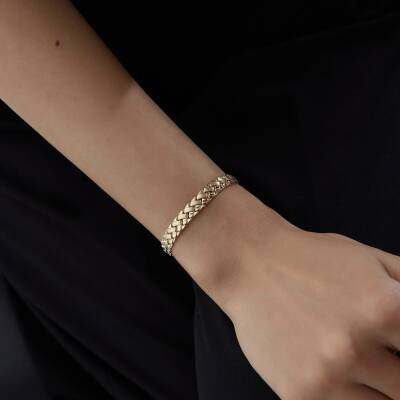 Altın Taşsız Press Bileklik - 2