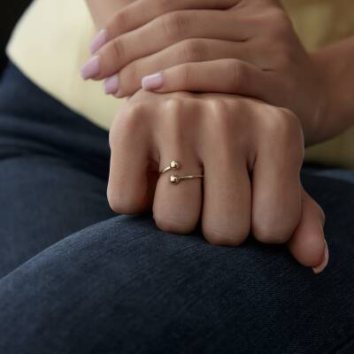 Altın Taşsız Sarmal Yüzük - 2