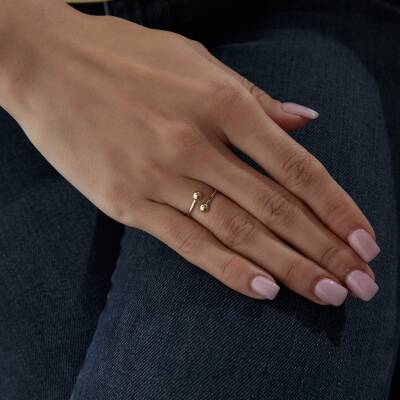 Altın Taşsız Sarmal Yüzük - 3