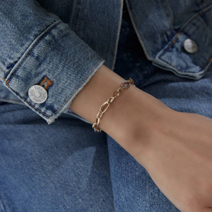 Altın Üç Renkli Hallow Bileklik - 2