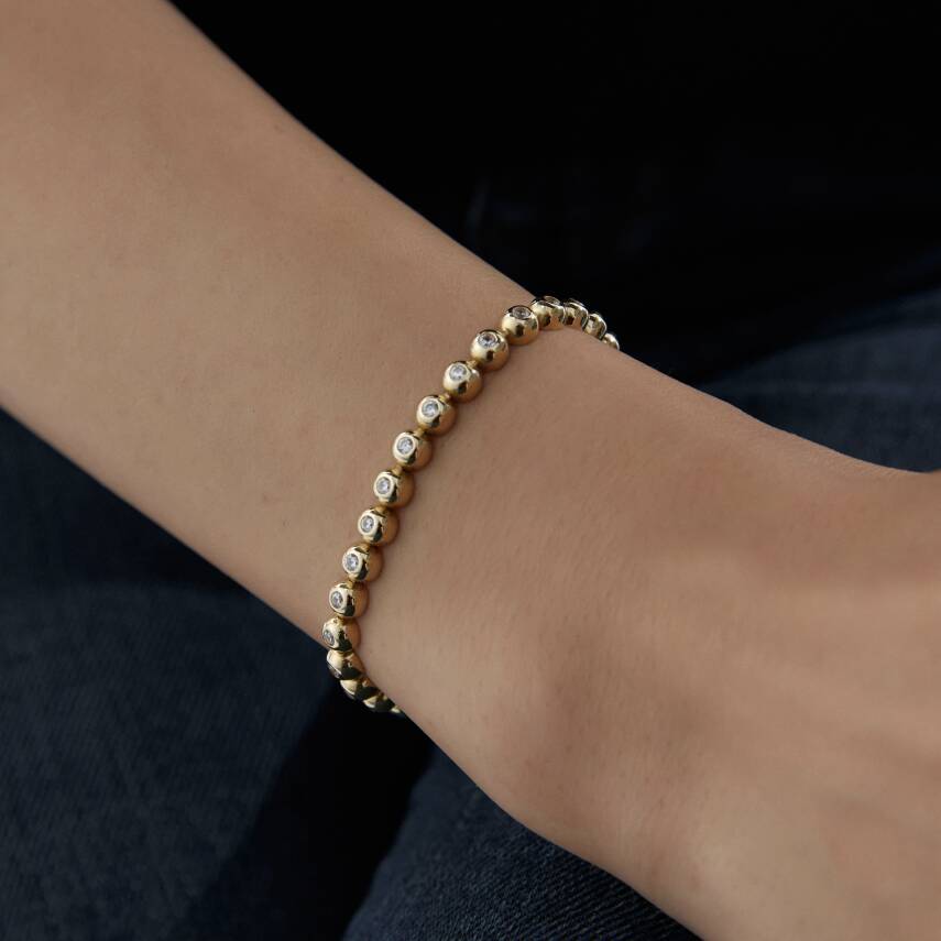 Altın Yuvarlak Su Yolu Bileklik - Semih Haşhaş Kuyumculuk (1)