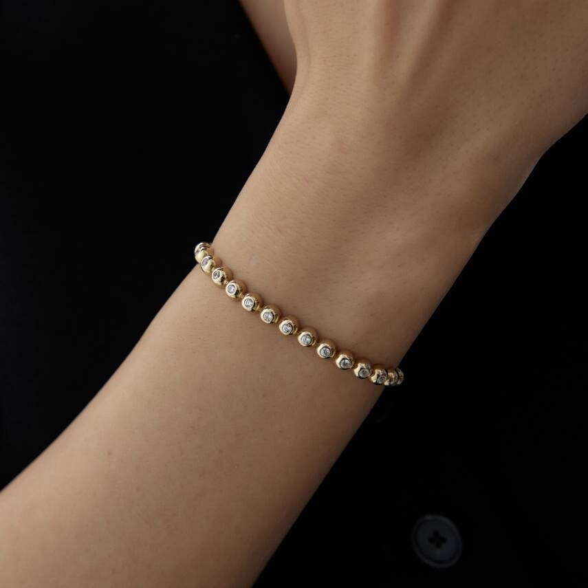 Altın Yuvarlak Su Yolu Bileklik - Semih Haşhaş Kuyumculuk