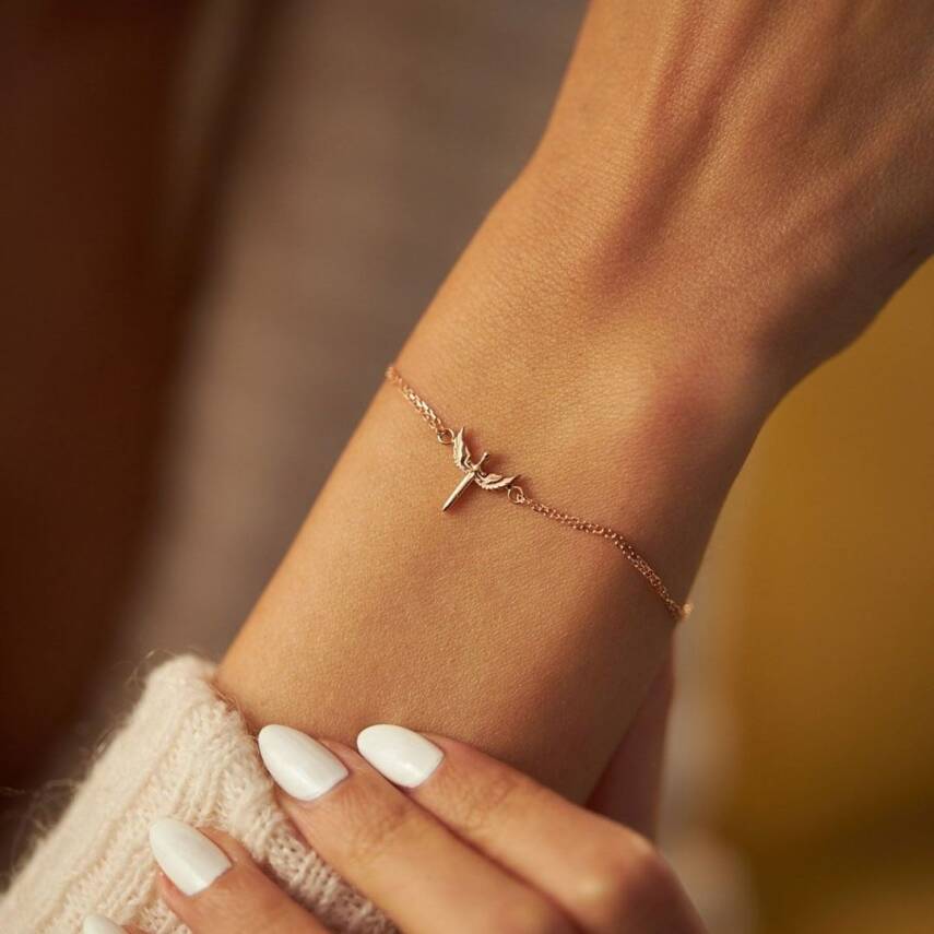 Anka Kuşu Rose Altın Bileklik - Semih Haşhaş Kuyumculuk