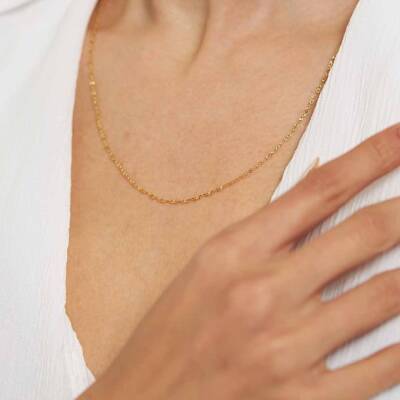 Aşkın Saf Hali Altın Zincir Kolye - 1