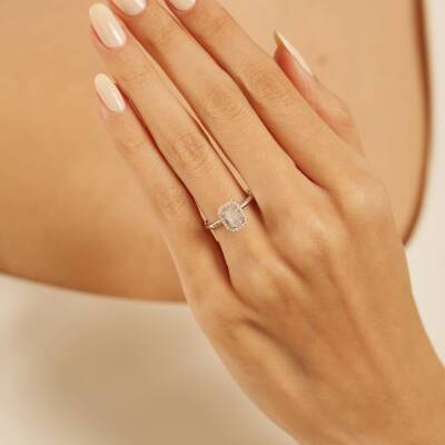 Baget Beyaz Altın Yüzük - 2