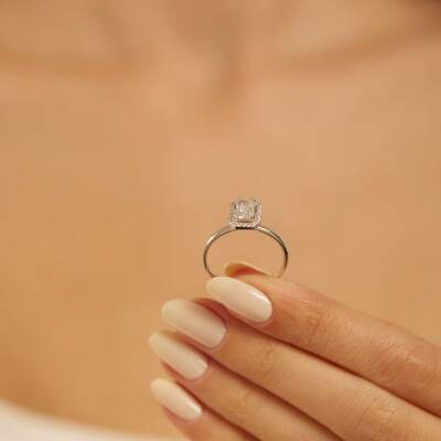 Baget Beyaz Altın Yüzük - 3