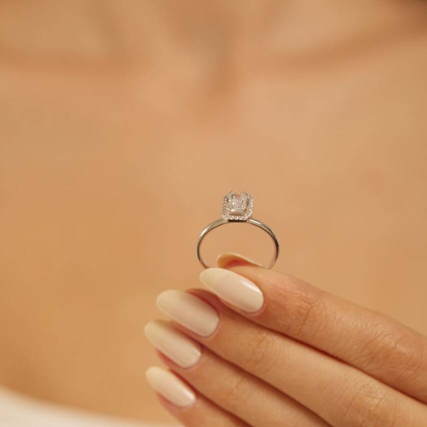 Baget Beyaz Altın Yüzük - 3