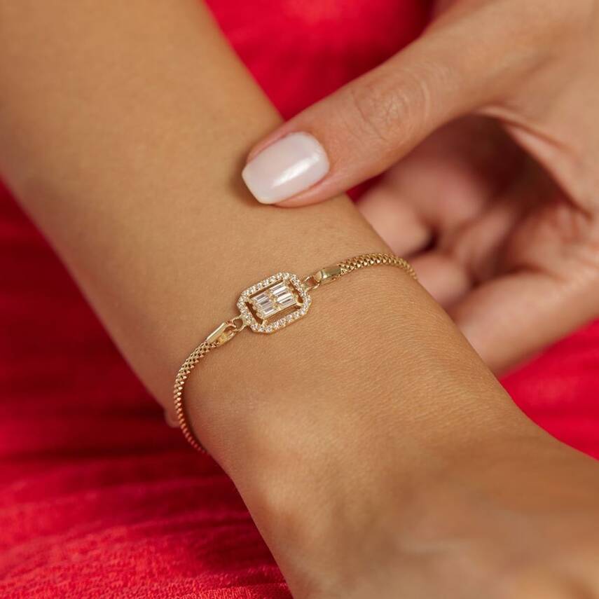 Baget Taşlı Altın Bileklik - Semih Haşhaş Kuyumculuk (1)