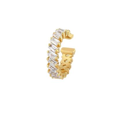 Baget Taşlı Altın Earcuff Piercing - 1