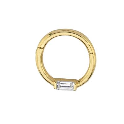 Baget Taşlı Altın Helix Piercing - 1