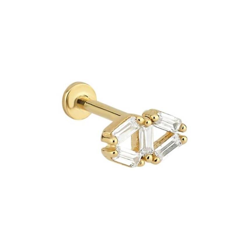 Baget Taşlı Altın Tragus Piercing - Semih Haşhaş Kuyumculuk