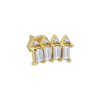 Baget Taşlı Altın Tragus Piercing - 1