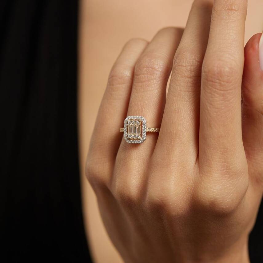 Baget Taşlı Altın Yüzük - Semih Haşhaş Kuyumculuk