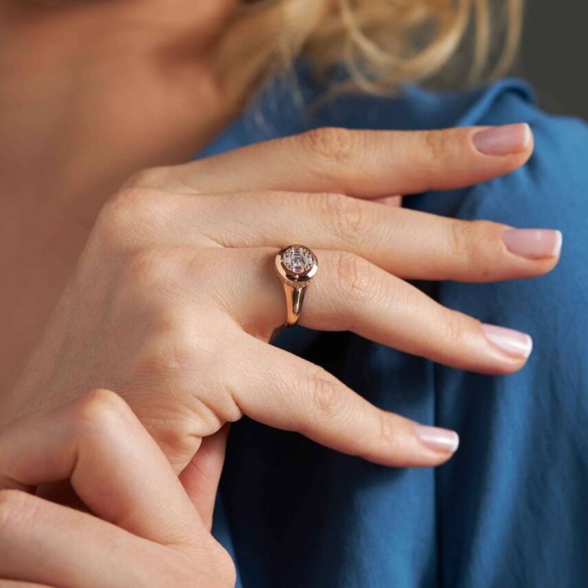 Baget Taşlı Şövalye Altın Yüzük - Semih Haşhaş Kuyumculuk