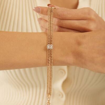 Altın Viyana Rose Baget Bileklik - 1